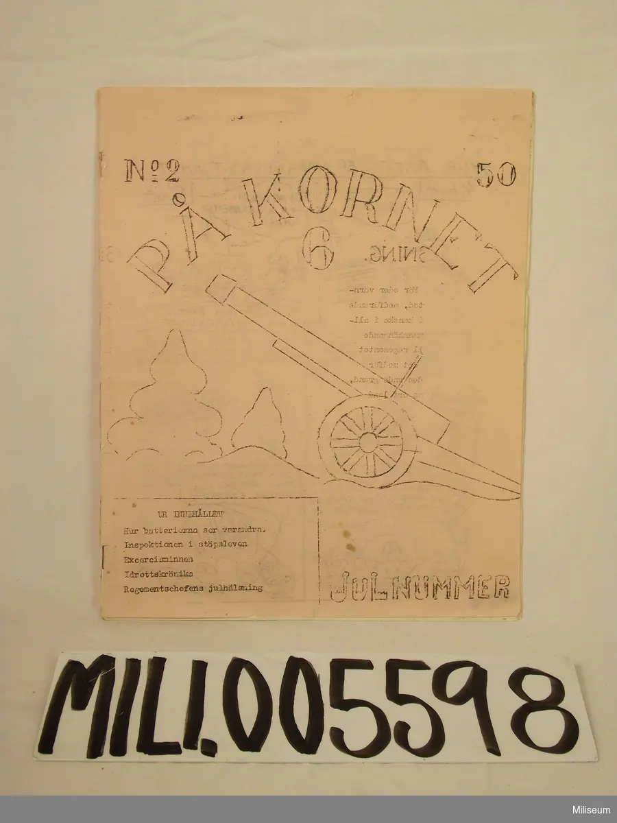 Tidning "På kornet" nr 2, 6 batteriet, 1948