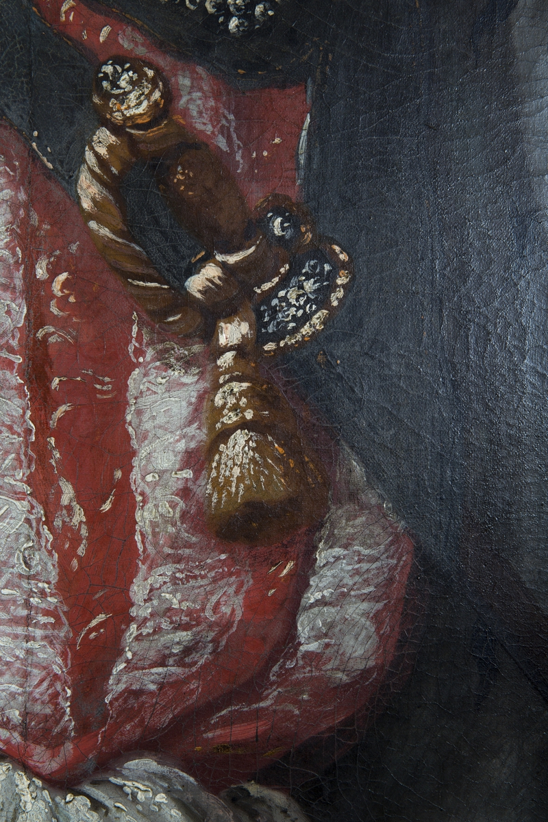 Portrett av kong Frederik 5 i kroningsdrakt.