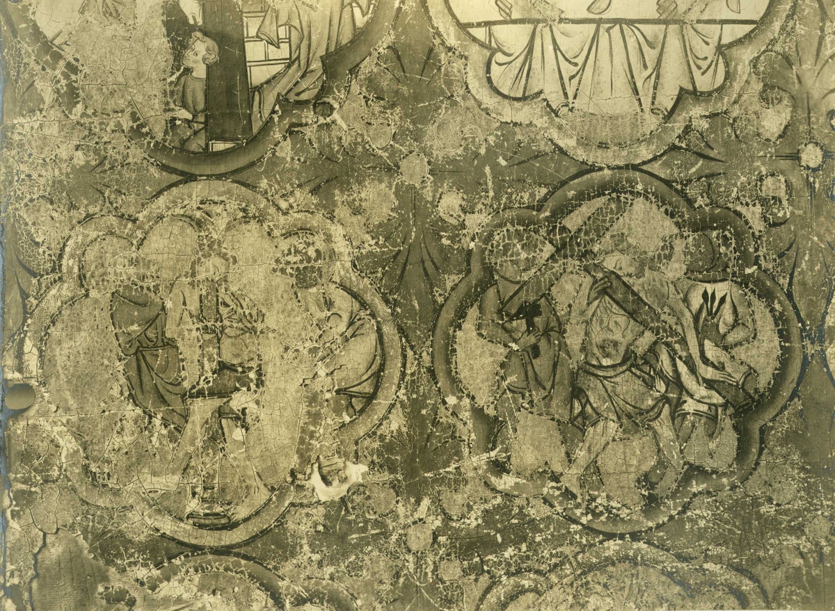 Detalj av antemensale fra Eid gamle kirke, Rauma, Møre og Romsdal