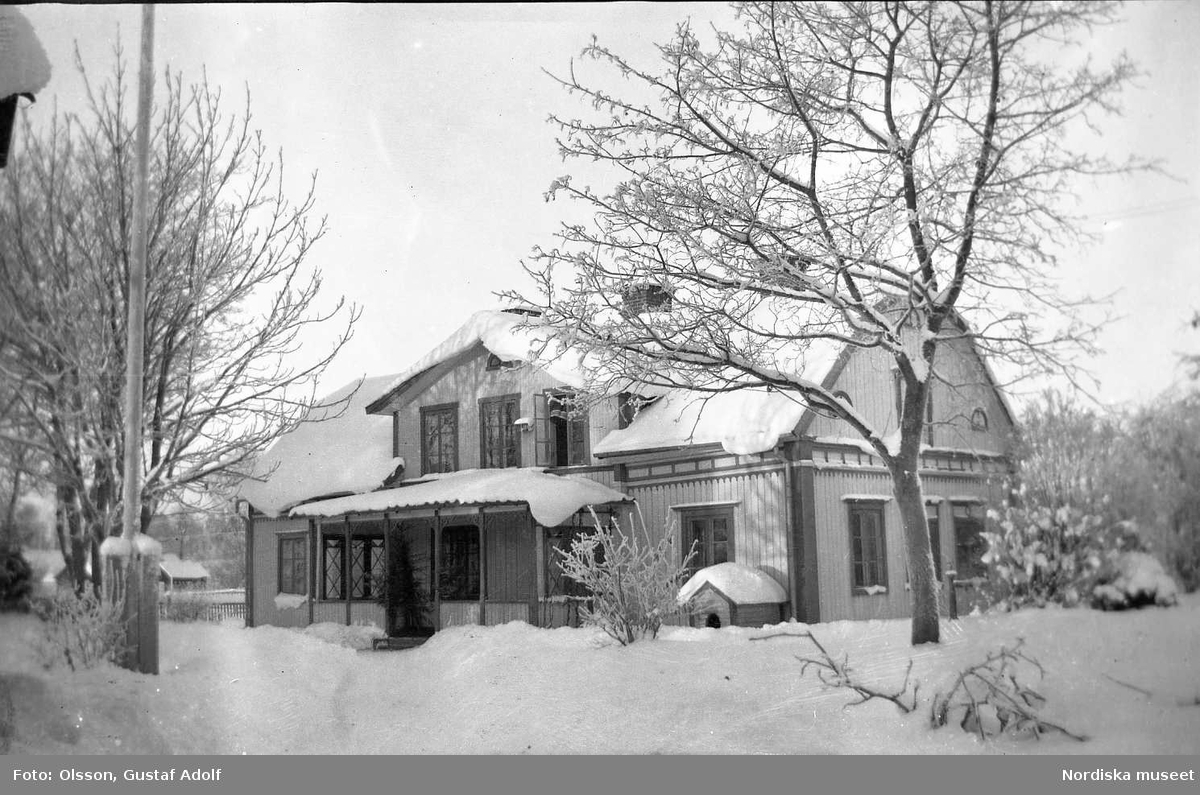 Transtrands prästgård på vintern. 1900-talets första hälft.