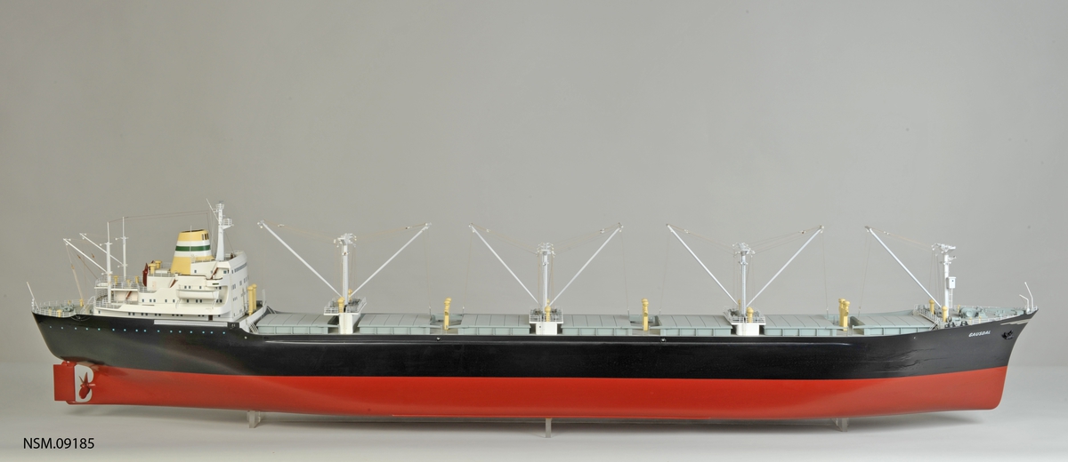 Bulkcarrier, bygget AB Uddevallavarvet 1965 , bru akter. Skala  1:100