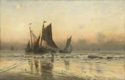 Solnedgang i Flandern [Pastell]