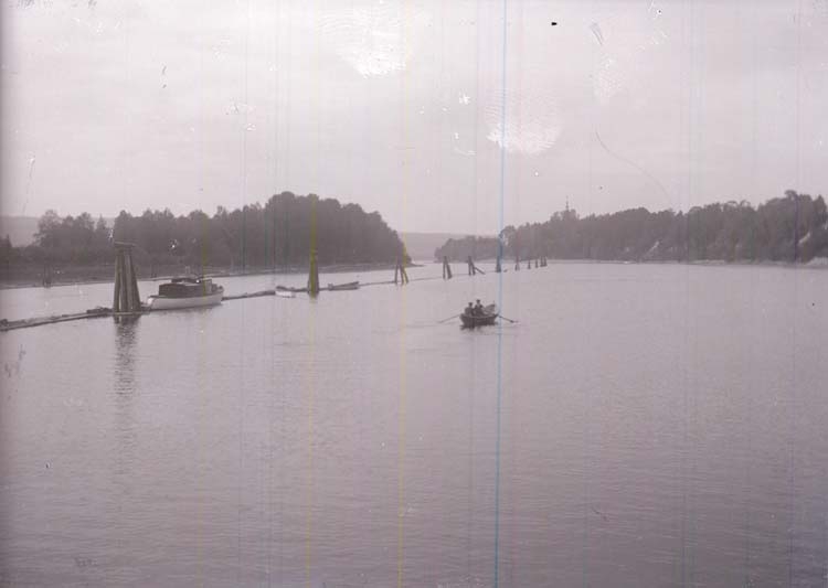 Vy från flottbron vid Leksands-Noret på Siljan 1916