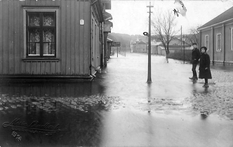Översvämning i Uddevalla.