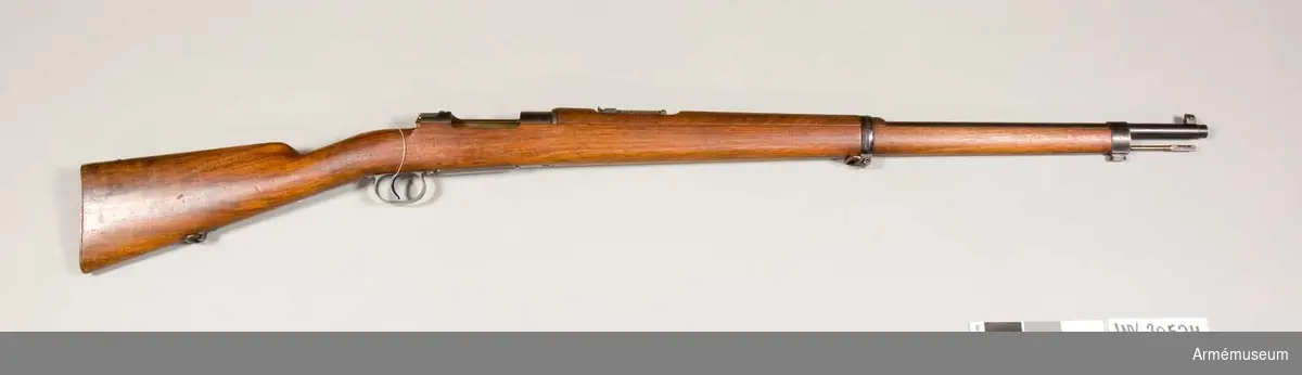 Grupp E II f.
Mausergevär fm/1896, utan fläns.