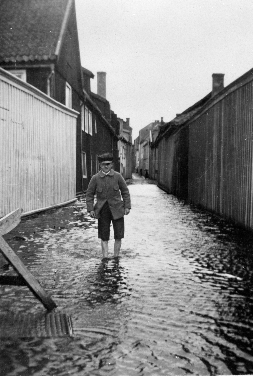 Översvämningen på Lantmätargränd i Jönköping år 1924.
