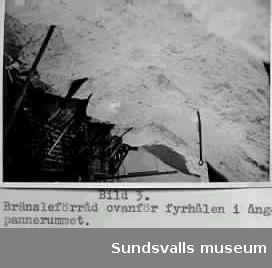 Tunadals sågverk. Foton tagna vid brandskyddsinspektion den 14 oktober 1939. Inspektionen utförd av Söderström, brandingenjör i Försäkringsaktiebolaget Skandia.