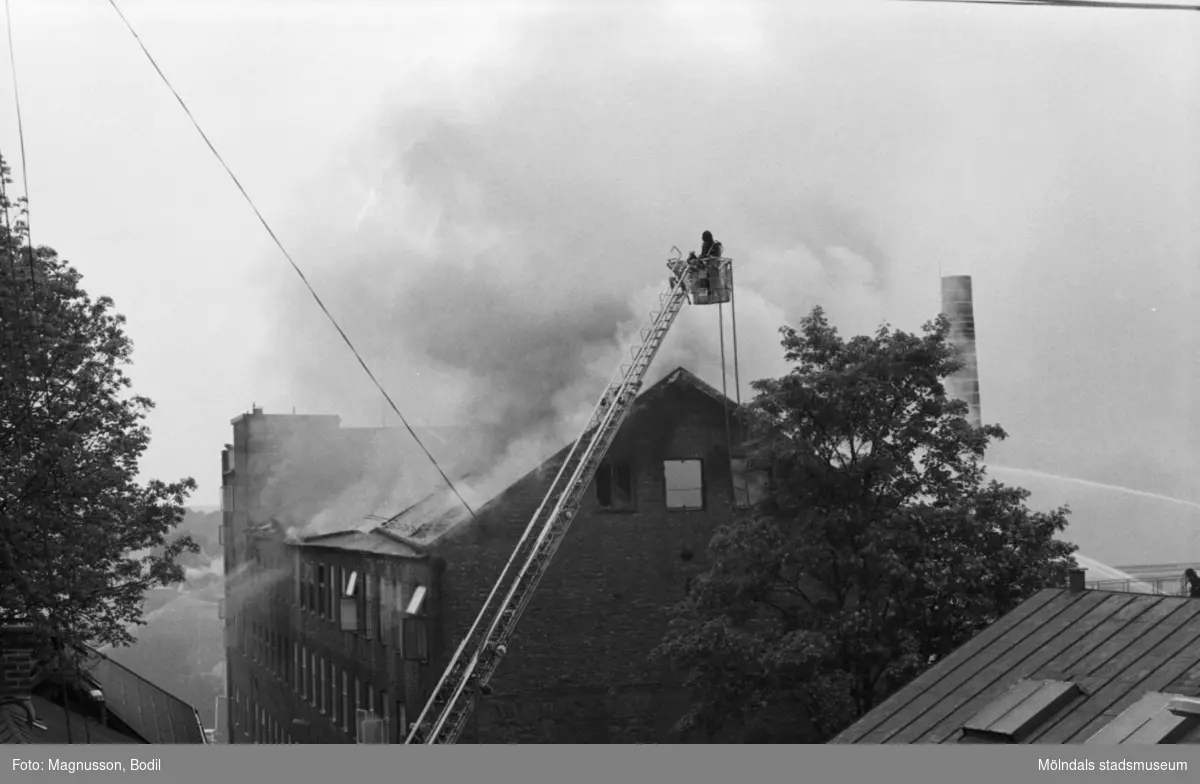 Soab-branden i Stora Götafors den 4 juni 1986.
