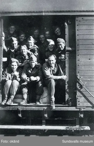 1:a trupp, 1: kompani på väg till Trondheim i maj 1945.