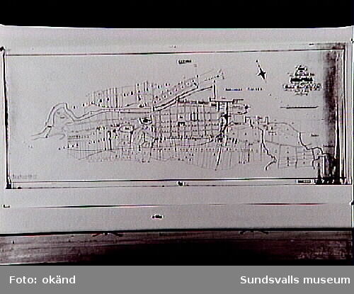 Karta över Sundsvalls stad fr 1873.