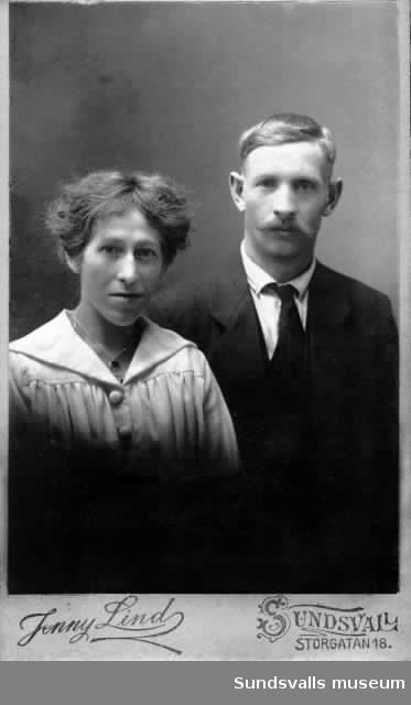 Porträtt av Hjalmar Andersson och hans hustru Signe Matilda