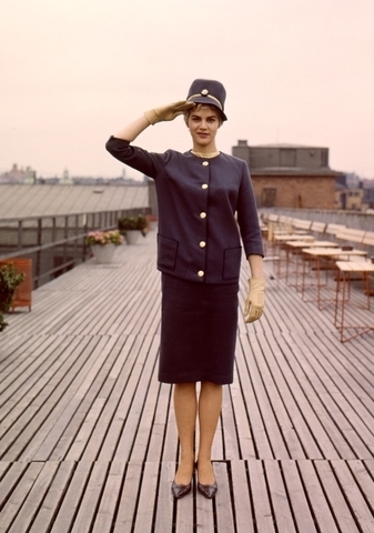 Uniform för postvärdinna, 1960-talet.