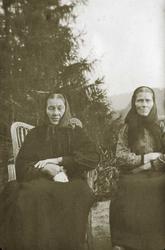 To eldre damer i stasklede på Rophaug