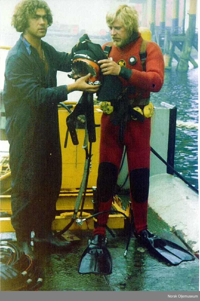 Einar Vik med MPI-utstyr på dykkerfartøyet Essex Shore