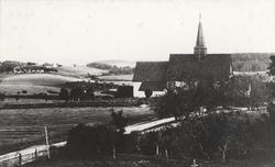 kirke, Rakkestad kirke, eksteriør, prestegård, uthus,