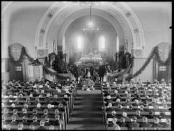 Begravelse i Tune kirke, Sarpsborg i mars 1932. Begravelsen 