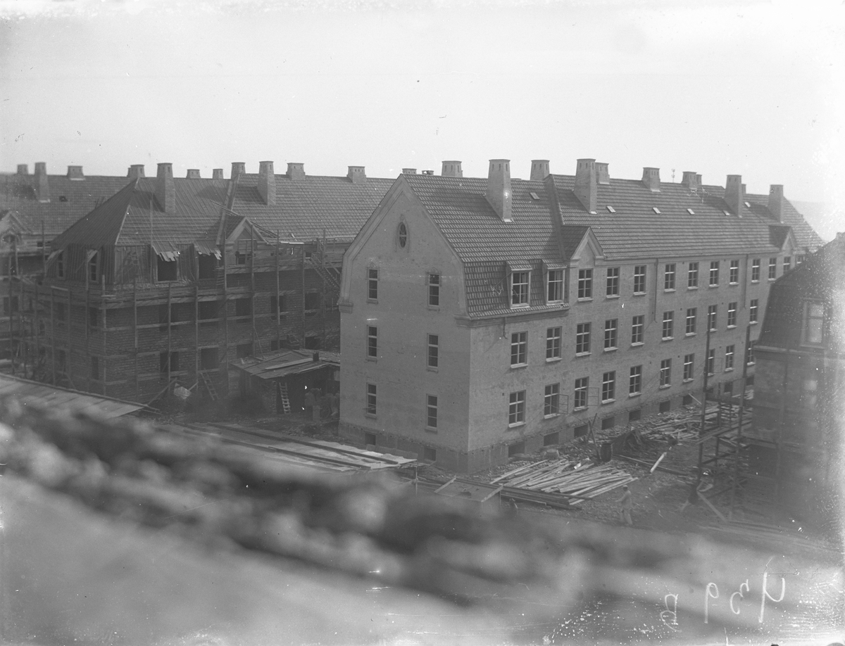 Bygging av leiegårder på Sagene 1913, Christiania