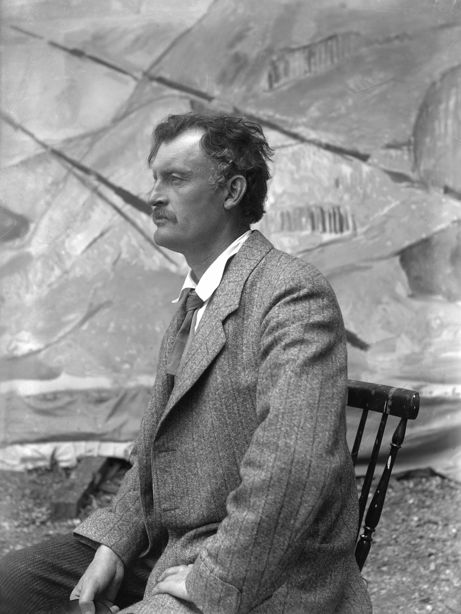 Portrett av maleren E. Munch. Kragerø