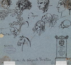 Hoder; gravmonument [Tegning]