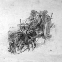 Tegning, Bjørnson, flytting, Campagna, Italia,