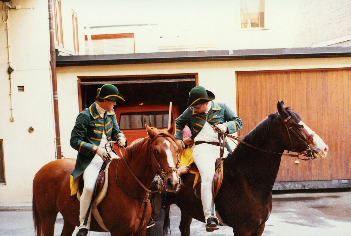 transport, hest, 2 hester, ryttersport, Frimerkets dag '84, 3007 Drammen