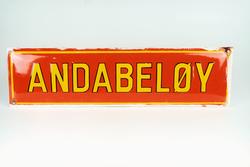 postmuseet, gjenstander, skilt, stedskilt, stedsnavn, Andabe