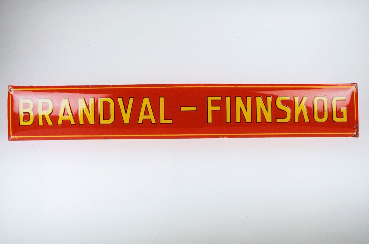 Postmuseet, gjenstander, skilt, stedskilt, stedsnavn, Brandval - Finnskog.