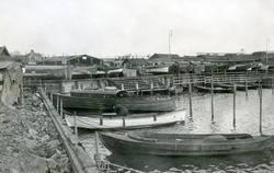 Båtbrygge/opplagsplass for fritidsbåter,.1930-35.