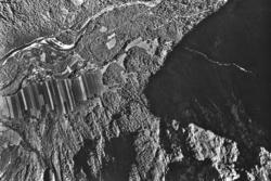 Eikesdalen sett fra fly. ca 1960.24.46.