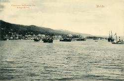 Molde by sett fra sør., Fra Kroningsreisen i 1906.."Flaadens
