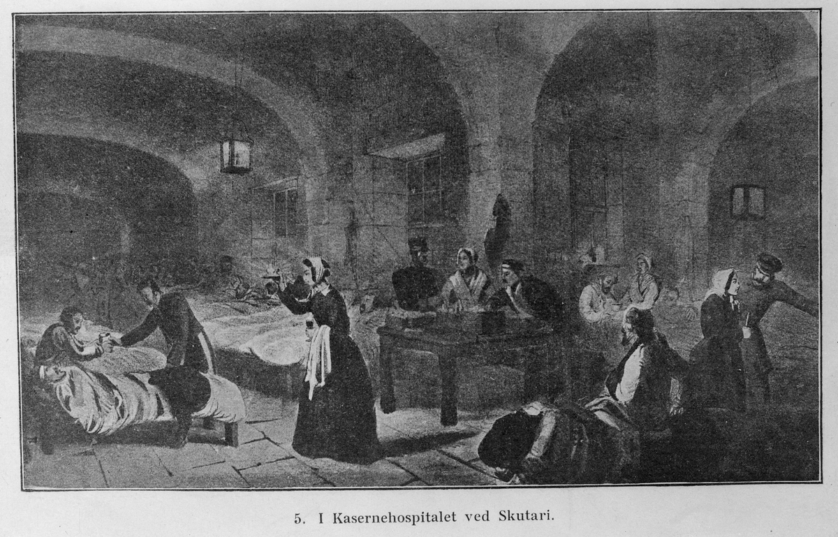 Kopiert illustrasjon av Kasernehospitalet ved Skutari