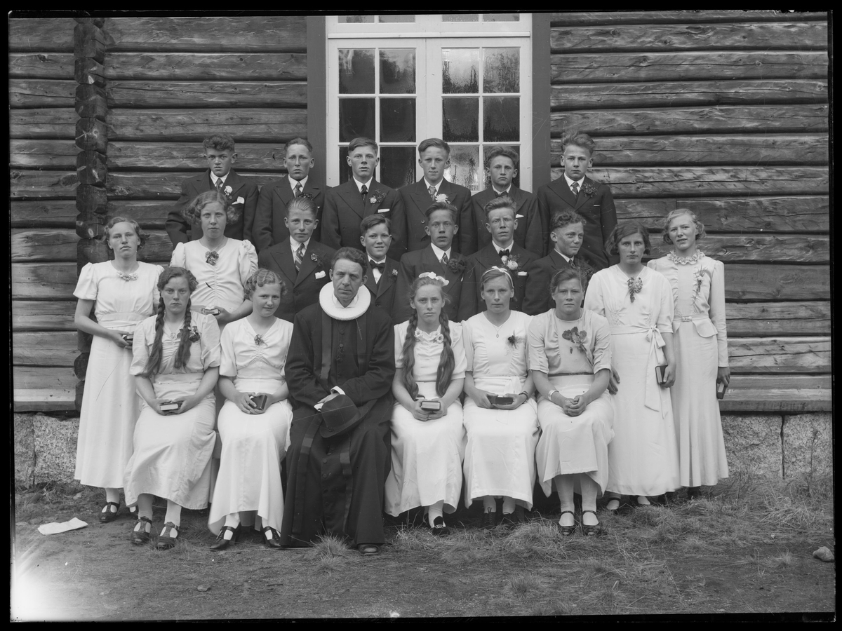 Konfirmanter på Glåmos i 1938