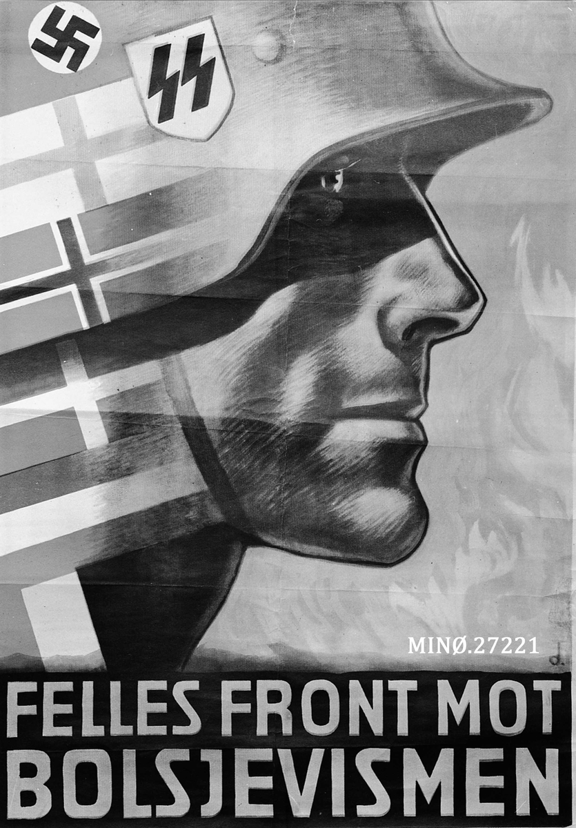 Propaganda-plakat fra krigens dager. 