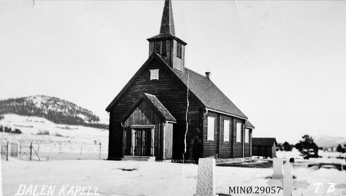 Dalen kapell. Vigsla 2/6-1935. Tatt i bruk 1933