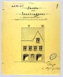 Bolig og forretning for Louise Slyngstad [Fasadeoppriss]