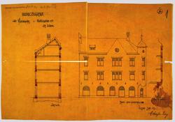 Brødr.Mogstad, Våningshus i Kirkegaden 13 [Snitt]