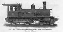 Leveransefoto av damplokomotiv type XIII nr. 33 fra Sächsisc