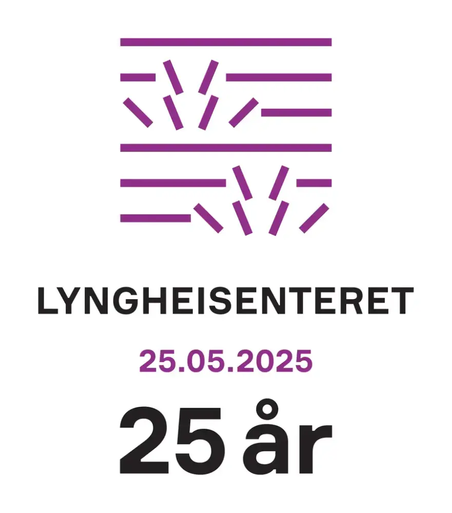 Jubileumslogo, Lyngheisenteret 25 år den 25. mai 2025