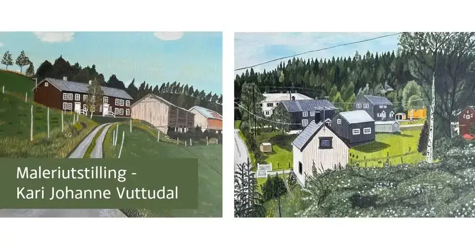 Fota av malerier av Kari Johanne Vuttudal 